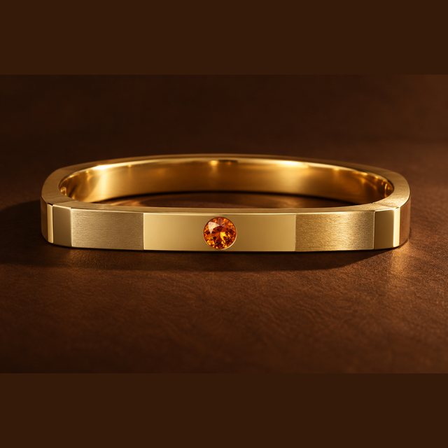 金棱环 Facet Bangle